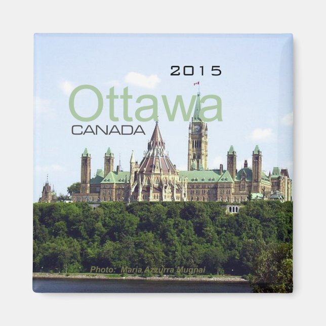 Ottawa Canada Travel Fridge Magnet Change Year