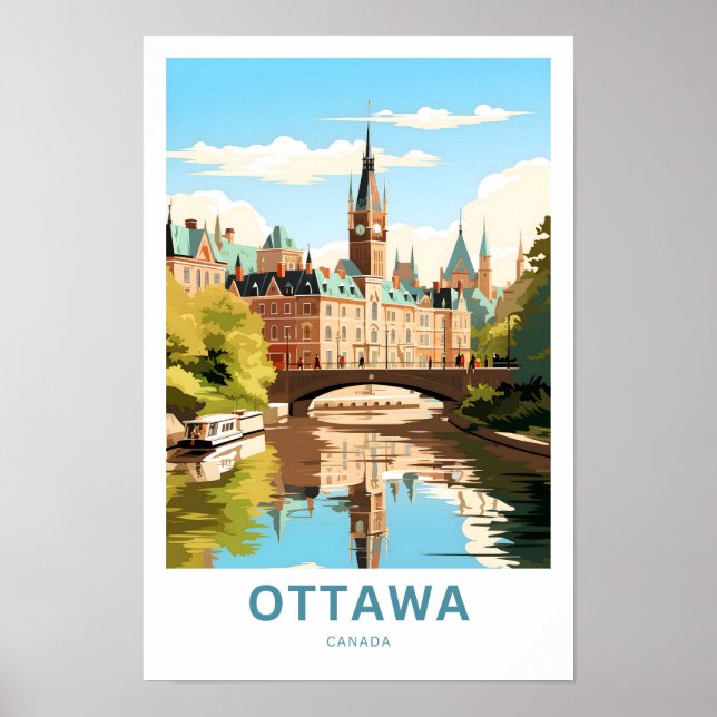 Ottawa Canada Travel Print (Front)