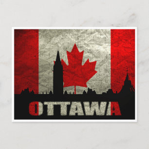 Ottawa Canada Vintage Travel illustration retro Postcard