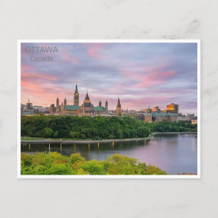 Ottawa Canada Vintage Travel illustration retro Postcard