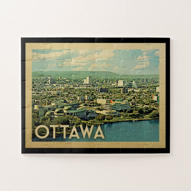 Ottawa Canada Vintage Travel Jigsaw Puzzle (Horizontal)