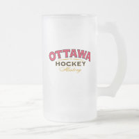 Ottawa Hockey History Frosted Glass Mug