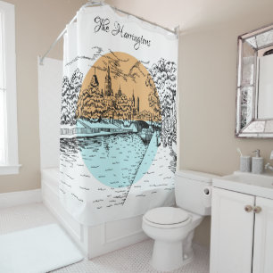 Ottawa Illustration custom name shower curtain