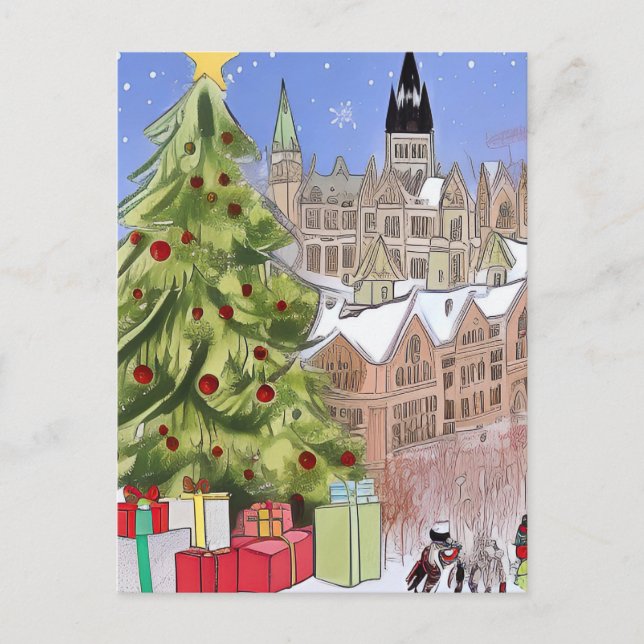 Ottawa Ontario at Christmas Postcard (Front)