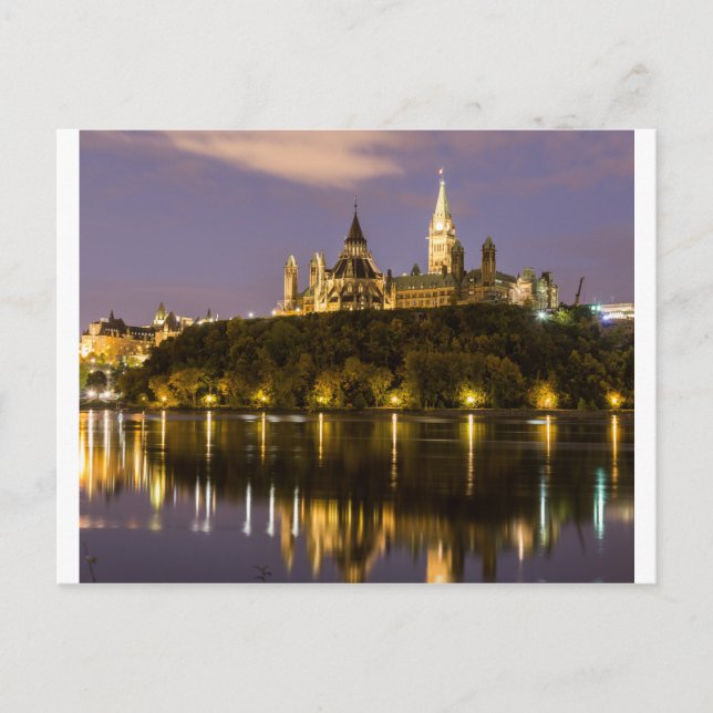 Ottawa Parliament at Night Postcard (Front)