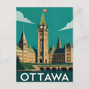 🍁 OTTAWA — Parliament Hill & Canadian Heritage Postcard