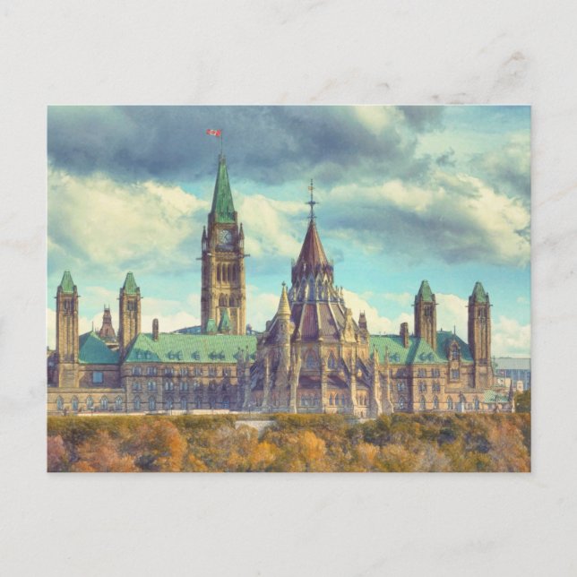 Ottawa Parliament Hill Ontario Canada Art Postcard (Front)