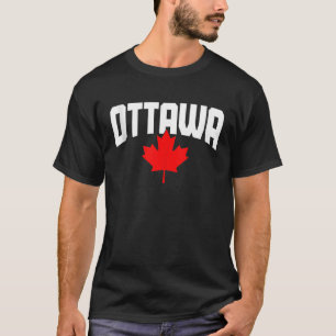 Ottawa Quebec Maple Leaf Canada Canadian Flag Prid T-Shirt