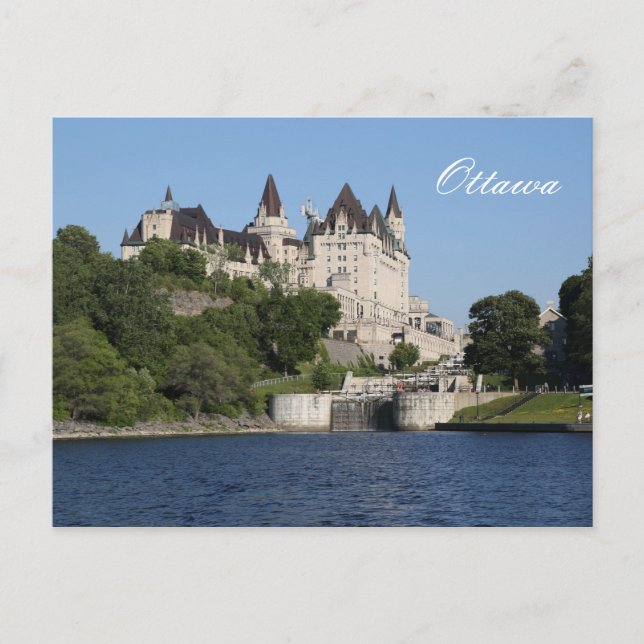 Ottawa, Rideau Canal, Laurier Postcard (Front)