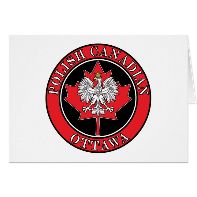 Ottawa Round Polish Canadian Leaf (Front Horizontal)