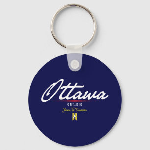 Ottawa Script Key Ring
