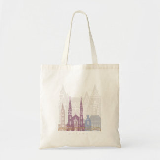 OTTAWA SKYLINE POSTER PASTEL TOTE BAG