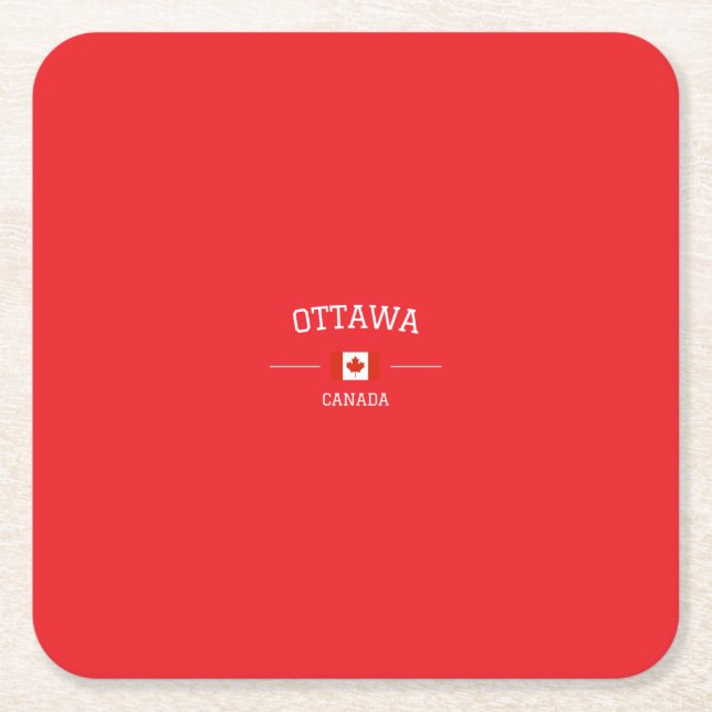Ottawa Square Paper Coaster (Front)