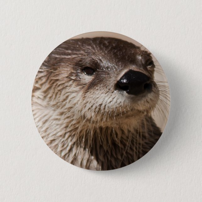 OTTER 6 CM ROUND BADGE (Front)