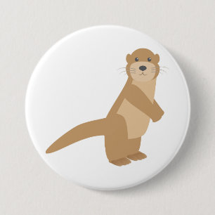 Otter 7.5 Cm Round Badge