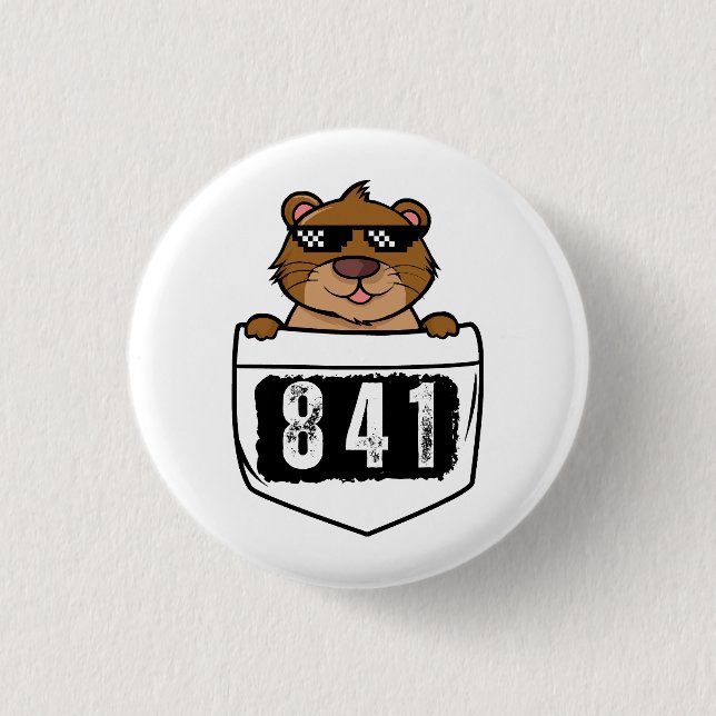 Otter 841  3 cm round badge (Front)