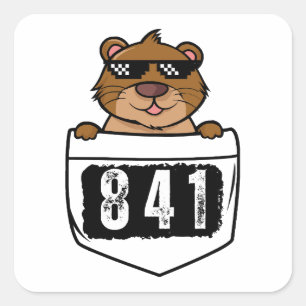 Otter 841 square sticker