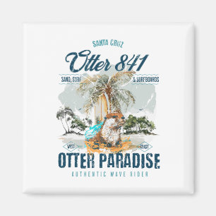Otter 841 Surfing Otter 841 California Surf Board  Magnet
