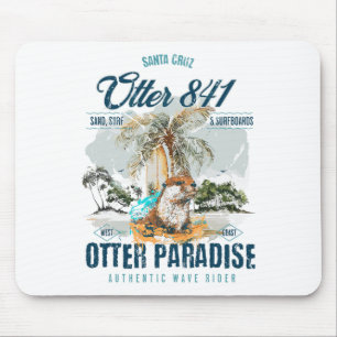 Otter 841 Surfing Otter 841 California Surf Board Mouse Mat