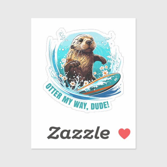 Otter 841 Surfing Otter She Steals Surfboards Otte (Sheet)