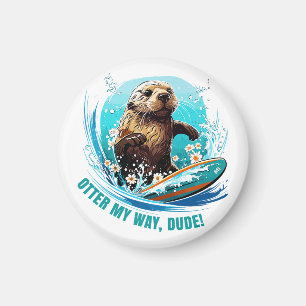 Otter 841 Surfing Otter She Steals Surfboards Otte Magnet