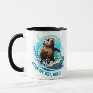 Otter 841 Surfing Otter She Steals Surfboards Otte Mug