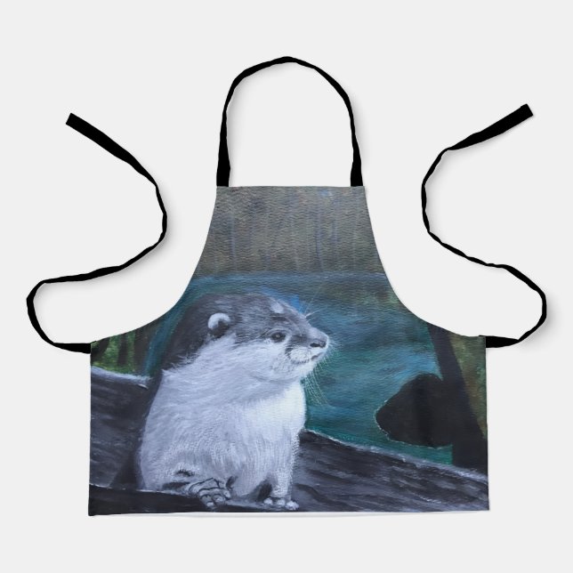Otter All-Over Print Apron (Front)