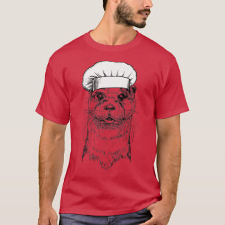 Otter Animal Chef Funny Cooking Cook T-Shirt
