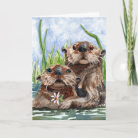 Otter Anniversary Card