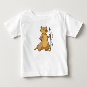 Otter as Fisher with Fishing rod Baby T-Shirt