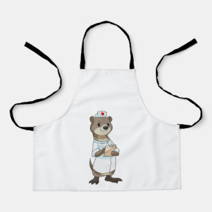 Otter as Nurse with Heart Apron