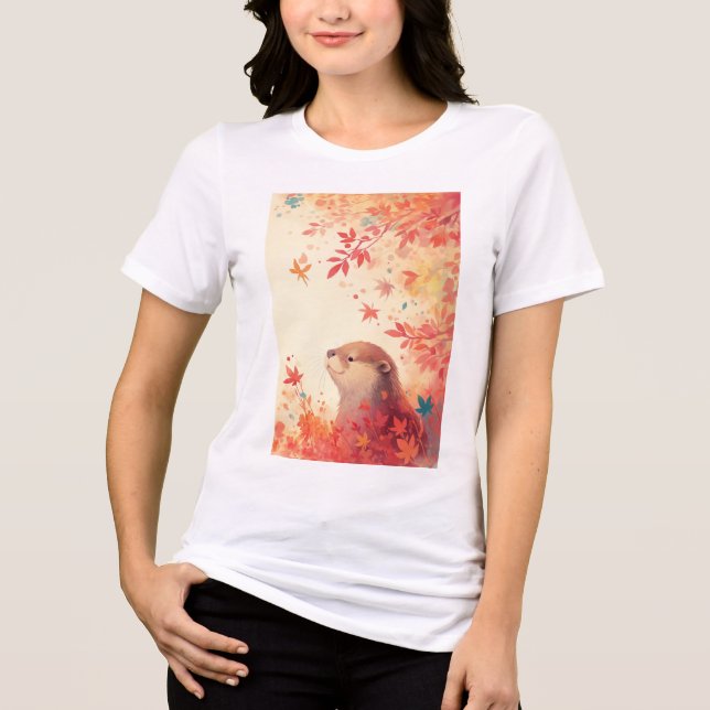 Otter Autumn Wonder Tri-Blend Shirt (Front)