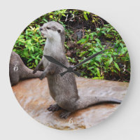 Otter Be Talking Large Round Wall Clock.