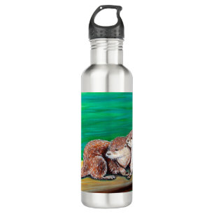 Otter Best Friends Painting 710 Ml Water Bottle