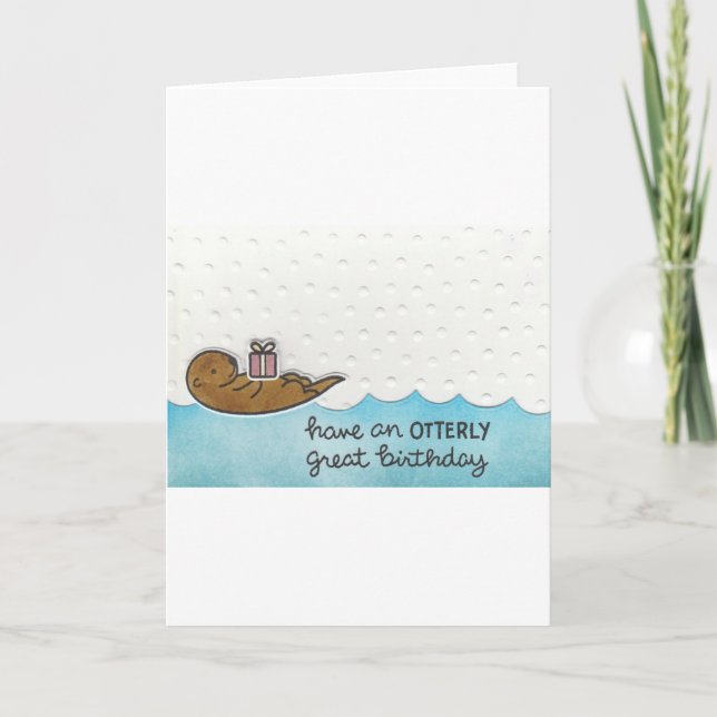 Otter Birthday Card (Front)