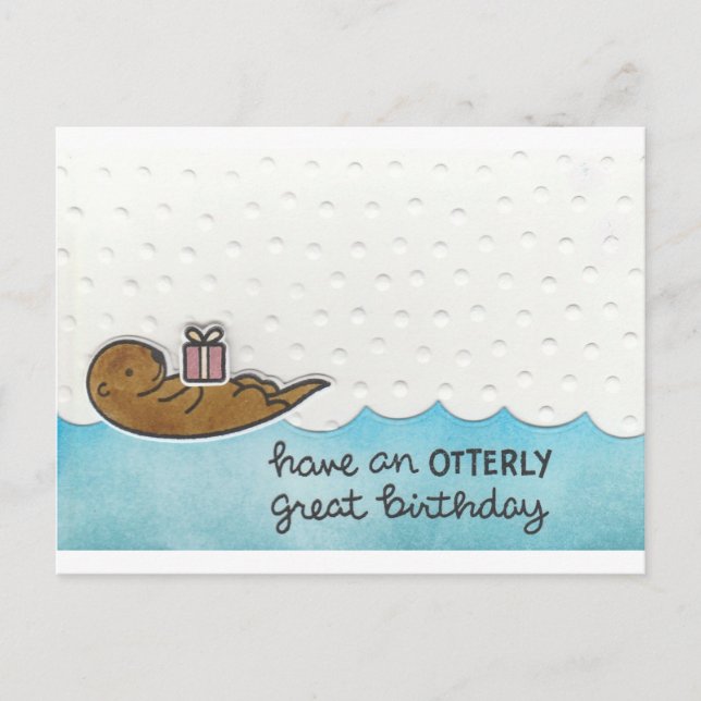Otter Birthday Postcard (Front)