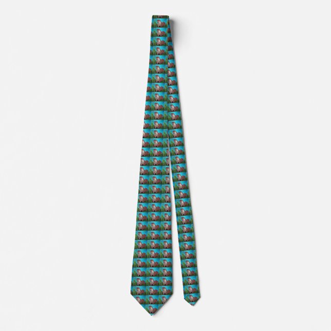 Otter by a River Painting Tie (Front)