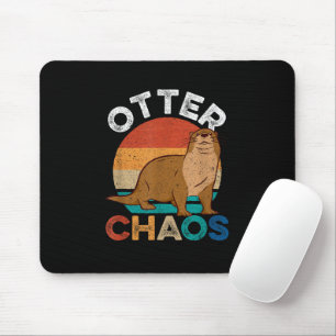Otter Chaos For Men Women Cute Otter Lover Animal Mouse Mat
