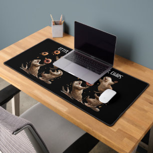 Otter Chaos Funny Bagel Fighting Sea Otters Pun An Desk Mat