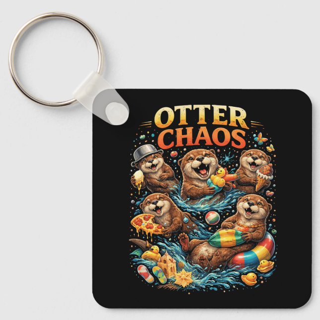 Otter Chaos Key Ring (Front)