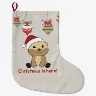 Otter Christmas Snow Winter Animals Otter Large Ch Stocking