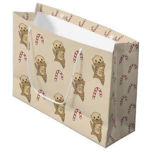 Otter Christmas Snow Winter Animals Otter Large Gift Bag
