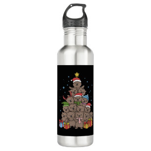 Otter Christmas Tree Funny Christmas Gift 710 Ml Water Bottle