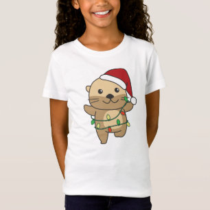 Otter Christmas Winter Animals Holiday Otters T-Shirt