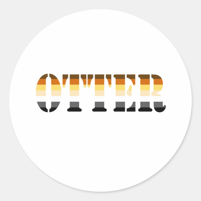 OTTER CLASSIC ROUND STICKER (Front)