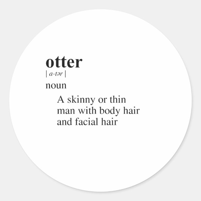 OTTER CLASSIC ROUND STICKER (Front)