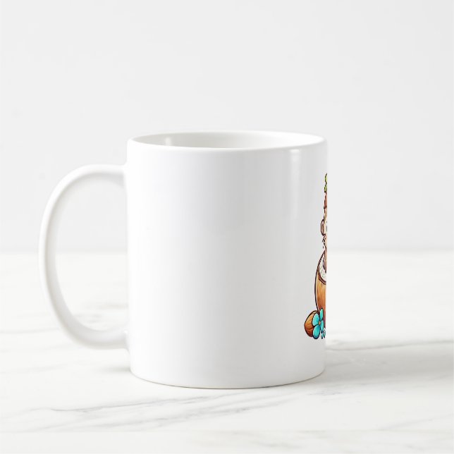 Otter Coconut Cute Art  Coffee Mug (Left)