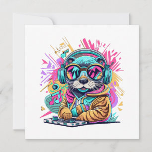 otter Dj 90s vibes Invitation