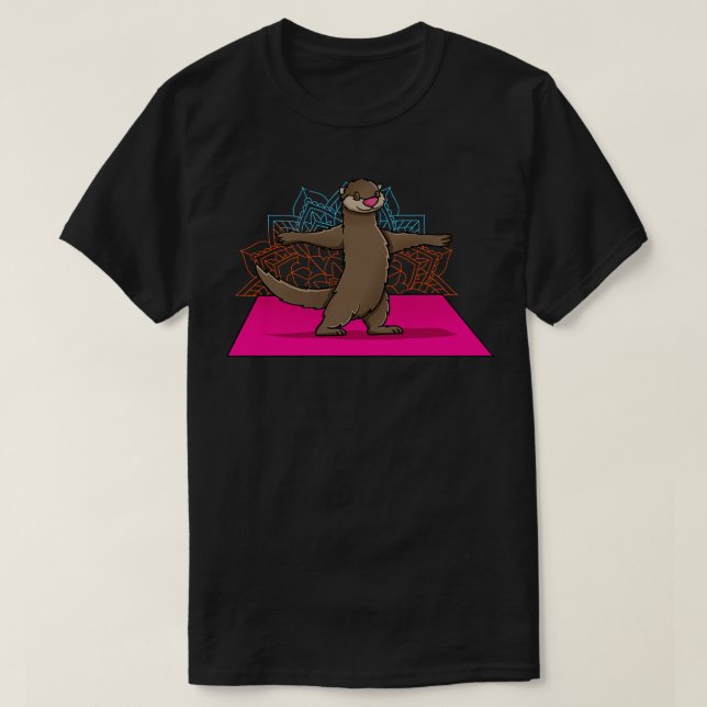 Otter Doing Yoga T-Shirt (Design Front)