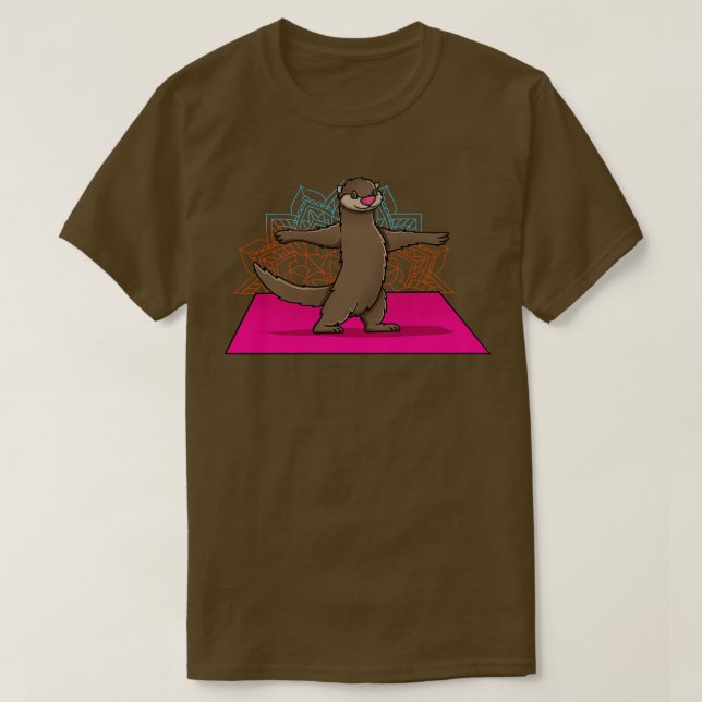 Otter Doing Yoga T-Shirt (Design Front)